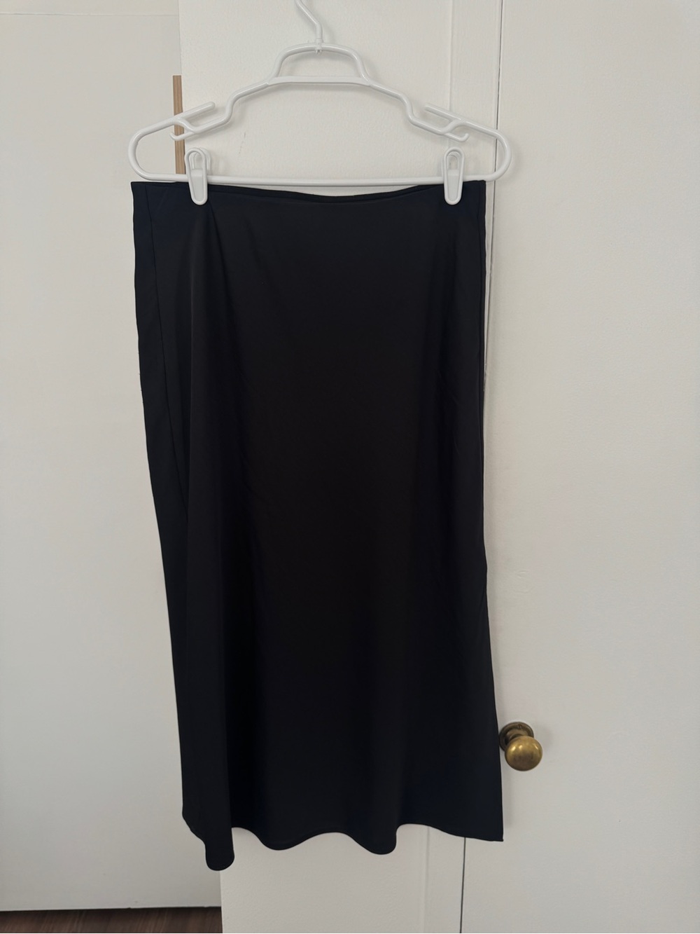 a new day Black Midi Skirt - Sleek Straight Silhouette